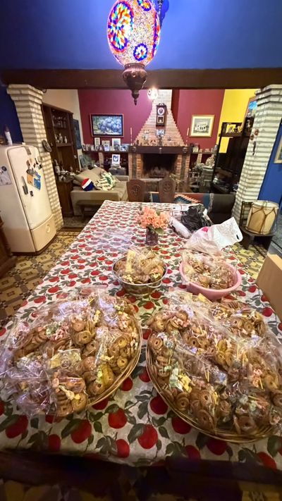 Canastas de galletitas armadas para el evento